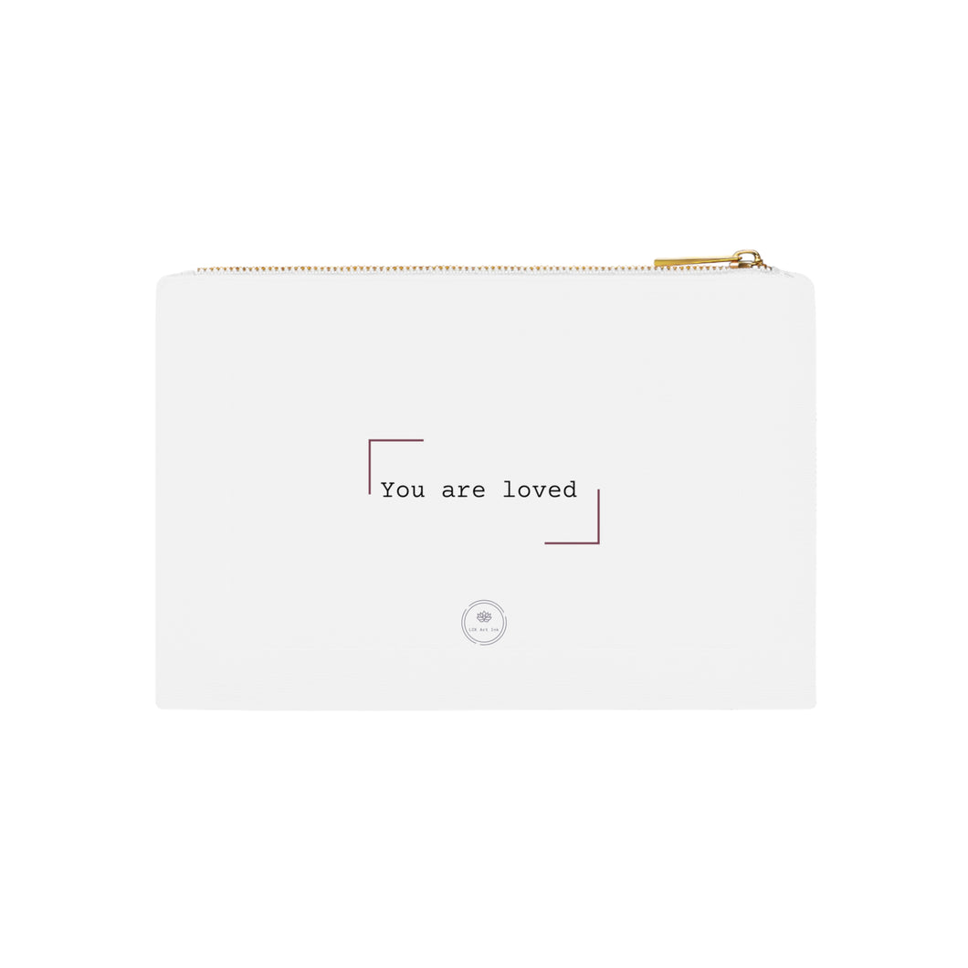 You are Loved: Cosmetic Bag, Makeup Pouch, Gift for Her, Travel Essentials, Skincare Organizer, Cute Toiletry Bag