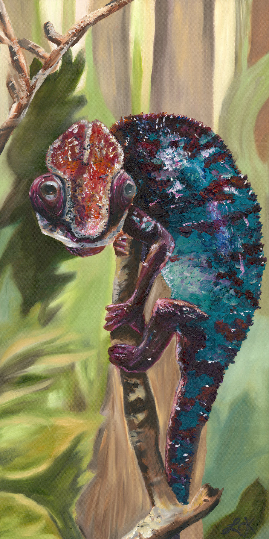 Metal Fine Art Print - Karma Chameleon